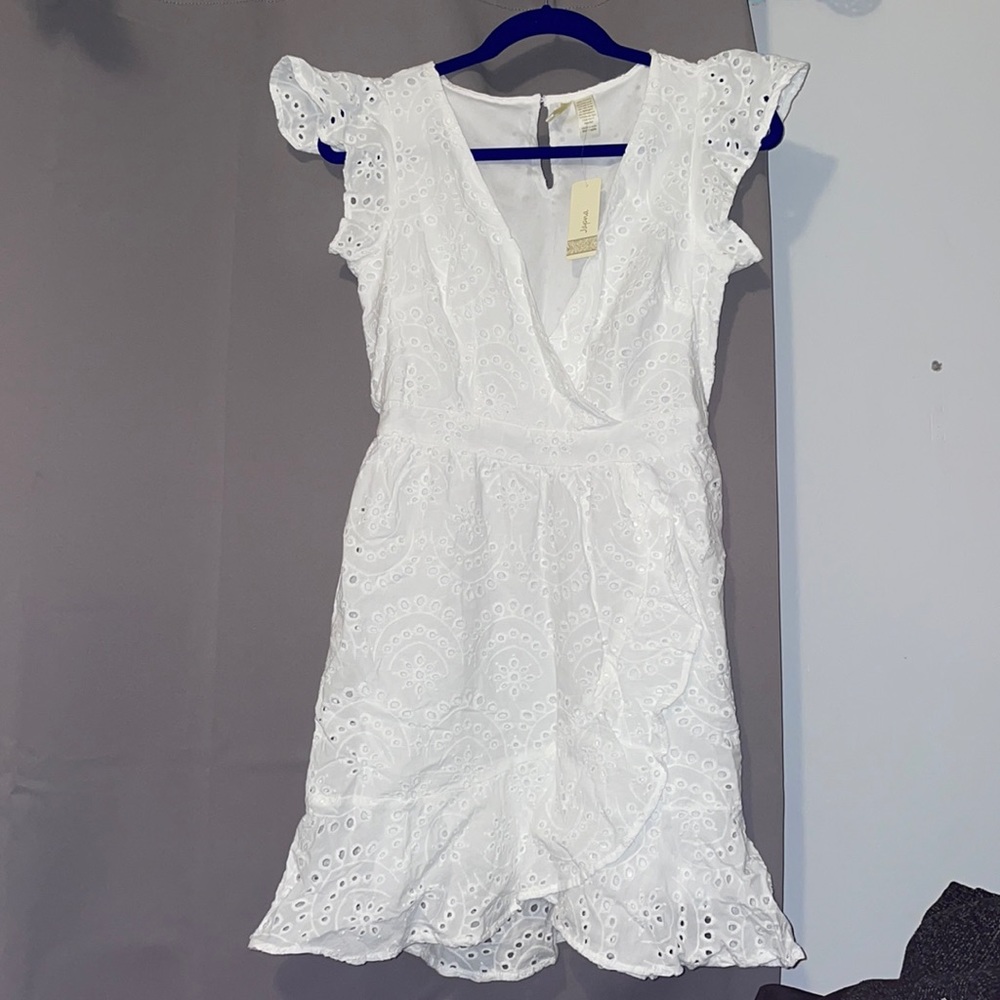 Japna White Eyelet Dress (Size M)